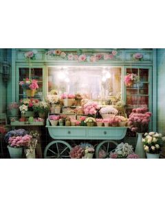 Photography Background in Fabric Candy Flower Shop / Backdrop 3590