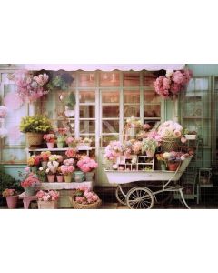 Photography Background in Fabric Candy Flower Shop / Backdrop 3591