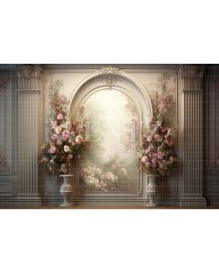 Photography Background in Fabric Floral Wall / Backdrop 3601
