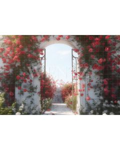 Photography Background in Fabric Vertical Floral Gate / Backdrop 3626