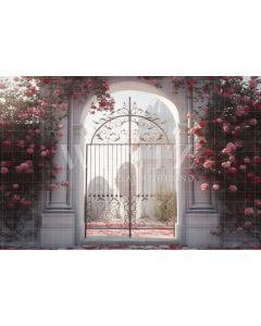Photography Background in Fabric Vertical Floral Gate / Backdrop 3627