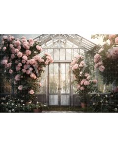 Photography Background in Fabric Roses Greenhouse / Backdrop 3639