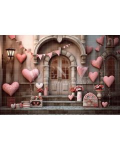 Photography Background in Fabric Valentine's Day / Backdrop 3646