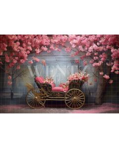 Photography Background in Fabric Floral Carriage / Backdrop 3674