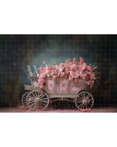 Photography Background in Fabric Floral Carriage / Backdrop 3675