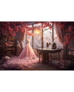 Photography Background in Fabric Sewing Studio / Backdrop 3677