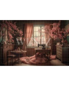 Photography Background in Fabric Sewing Studio / Backdrop 3681