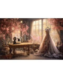 Photography Background in Fabric Sewing Studio / Backdrop 3682