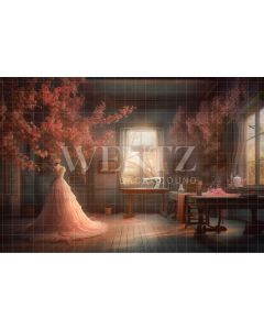 Photography Background in Fabric Sewing Studio / Backdrop 3684