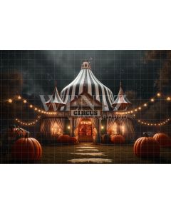Photography Background in Fabric Halloween Circus / Backdrop 3690