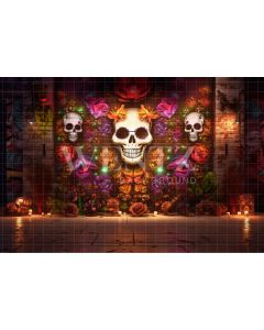 Photography Background in Fabric Halloween Graffiti / Backdrop 3712