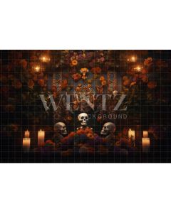Photography Background in Fabric Day of the Dead Set / Backdrop 3713