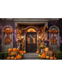 Photography Background in Fabric Halloween Facade / Backdrop 3728