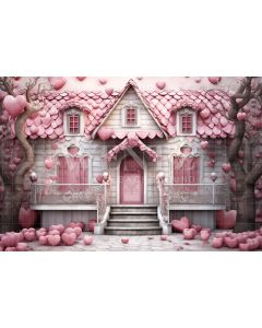 Photography Background in Fabric Romantic House / Backdrop 3733