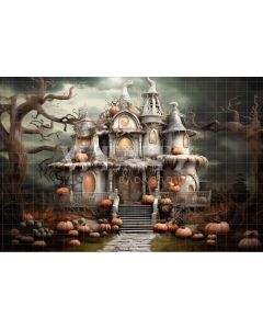 Photography Background in Fabric House in the Woods / Backdrop 3750