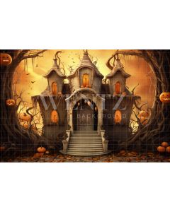 Photography Background in Fabric Witch's House / Backdrop 3754