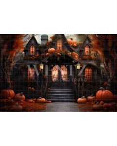 Photography Background in Fabric Witch's House / Backdrop 3755