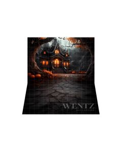 Photography Background in Fabric Haunted House / Backdrop 3757