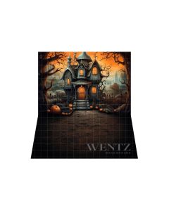 Photography Background in Fabric Haunted House / Backdrop 3758
