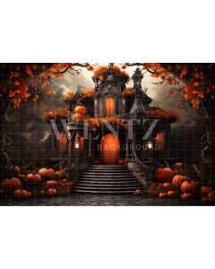 Photography Background in Fabric Haunted House / Backdrop 3759