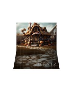 Photography Background in Fabric Mysterious Cottage / Backdrop 3763