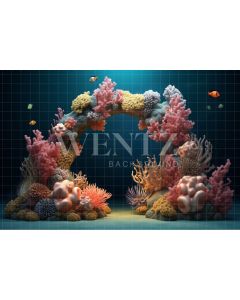 Photography Background in Fabric Bottom of The Sea Arch / Backdrop 3766