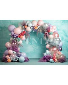 Photography Background in Fabric Cake Smash Bottom of The Sea / Backdrop 3768