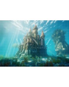 Photography Background in Fabric Mermaid's Castle / Backdrop 3774