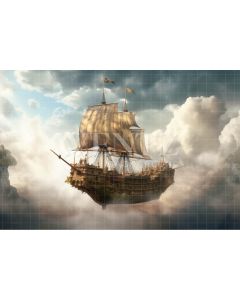 Photography Background in Fabric Flying Ship / Backdrop 3789