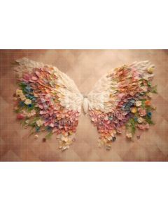 Photography Background in Fabric Embroidered Wings / Backdrop 3799