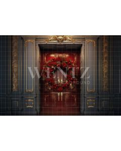 Photography Background in Fabric Luxury Door with Garland / Backdrop 3831