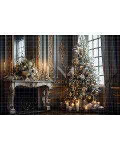 Photography Background in Fabric Christmas Luxury Room / Backdrop 3832