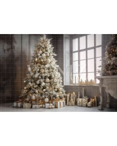 Photography Background in Fabric Christmas Luxury Room / Backdrop 3833