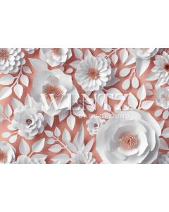 Photography Background in Fabric Paper Flowers / Backdrop 388