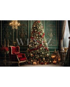 Photography Background in Fabric Luxury Christmas Room / Backdrop 3942