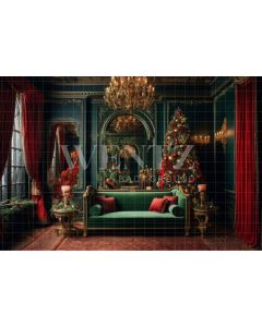 Photography Background in Fabric Christmas Room / Backdrop 3967