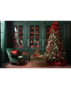 Photography Background in Fabric Christmas Room / Backdrop 3968