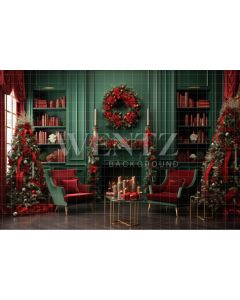 Photography Background in Fabric Classic Christmas Set / Backdrop 3978