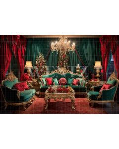 Photography Background in Fabric Classic Christmas Set / Backdrop 3979
