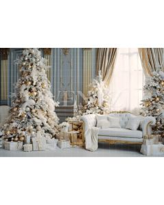 Photographic Background in Fabric Christmas Room / Backdrop 3991