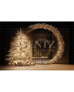 Photography Background in Fabric Gold Christmas Set / Backdrop 4020