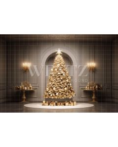 Photography Background in Fabric Gold Christmas Set / Backdrop 4022