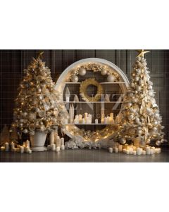 Photography Background in Fabric Christmas Gold Set / Backdrop 4024