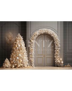 Photography Background in Fabric Christmas Door / Backdrop 4029