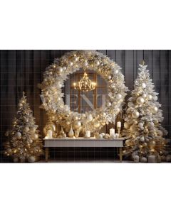 Photography Background in Fabric Gold Christmas Set / Backdrop 4033