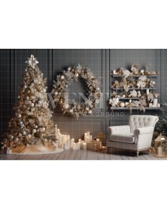 Photography Background in Fabric Christmas Room / Backdrop 4051