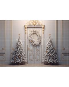 Photography Background in Fabric Christmas Door / Backdrop 4092