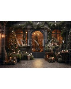 Photography Background in Fabric Christmas Store / Backdrop 4117