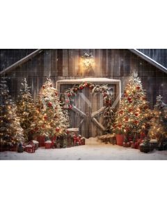Photography Background in Fabric Barn Door / Backdrop 4158