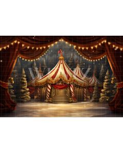 Photography Background in Fabric Circus Tent / Backdrop 4159